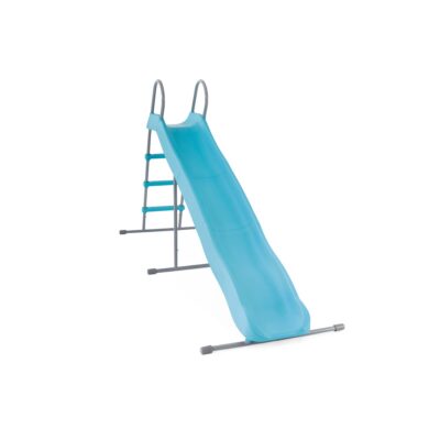 Intex 44107  Scivolo da Giardino per Bambini, Acciaio e Plastica, Azzurro, 251x84x147 cm