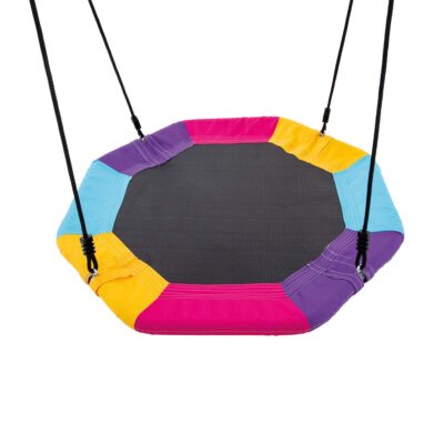 Intex 44151- Set Altalena e Scivolo Indipendente, con Due Seggiolini, Un Dondolo Nido e Un Dondolo Due Posti, Acciaio, Verde e azzurro, 442x235x200 cm