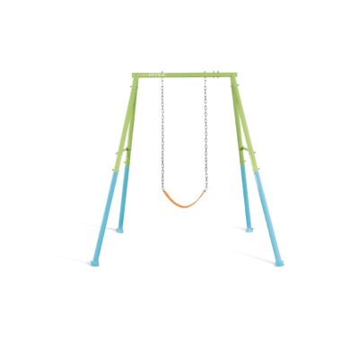 Intex 44113 - Altalena con Seggiolino Intercambiabile, Acciaio, Verde e Azzurro, 170x235x200 cm