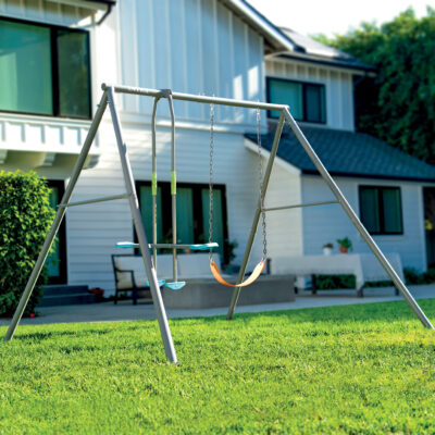 Intex 44122 - Altalena con Seggiolino e Dondolo, Acciaio, Grigio, 249x249x203 cm