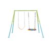 Intex 44125 - Altalena con Seggiolino e Dondolo Nido, Acciaio, Verde e Azzurro, 254x235x200 cm