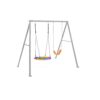Intex 44126 - Altalena con Seggiolino e Dondolo Nido, Acciaio, Grigio, 254x235x200 cm