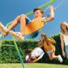 Intex 44133 - Altalena con Due Seggiolini e Dondolo Nido, Acciaio, Verde e Azzurro, 343x235x200 cm