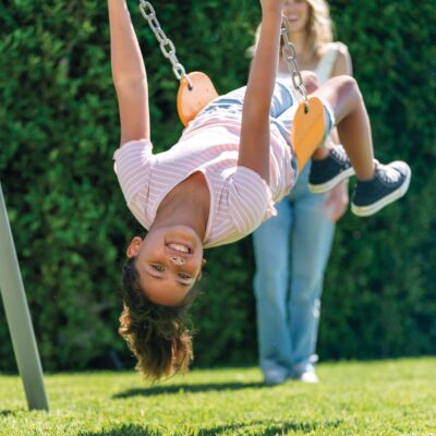 Intex 44134 - Altalena con Due Seggiolini e Dondolo Nido, Acciaio, Grigio, 343x235x200 cm