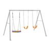 Intex 44134 - Altalena con Due Seggiolini e Dondolo Nido, Acciaio, Grigio, 343x235x200 cm
