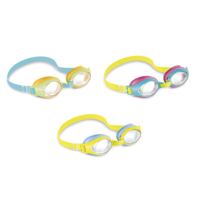 Intex 55611 - Occhialini Junior Assortiti, 1 pezzo, Latex Free, Multicolore, 3-8 Anni