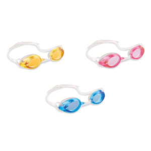 Intex 55684 - Occhialini Race Pro Assortiti, 1 pezzo, Latex Free, Multicolore, 8 Anni