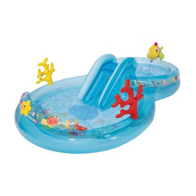 Intex 56143NP - Piscina Gonfiabile Play Center Under The Sea, con Palline, Vinile, Multicolore, 310x193x71 cm