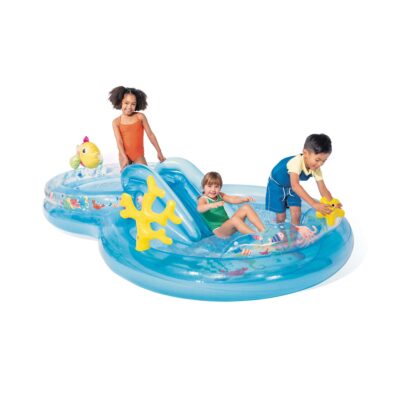 Intex 56143NP - Piscina Gonfiabile Play Center Under The Sea, con Palline, Vinile, Multicolore, 310x193x71 cm