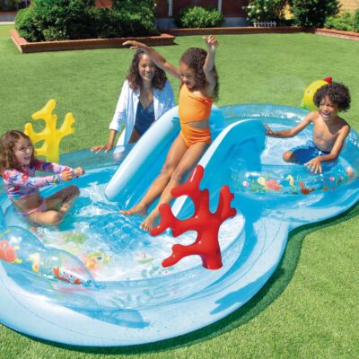 Intex 56143NP - Piscina Gonfiabile Play Center Under The Sea, con Palline, Vinile, Multicolore, 310x193x71 cm
