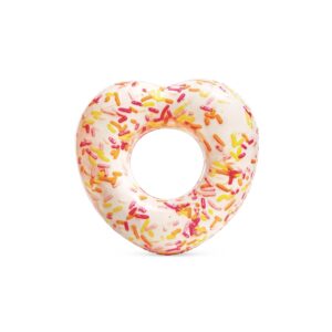 Intex 56253NP - Ciambella Gonfiabile Mare Donut Cuore con Zuccherini, Vinile, Multicolore, 94x89x25 cm