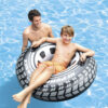Intex 56268NP - Salvagente Gonfiabile Mare Ruota con Maniglie, Vinile, Nero,114 cm