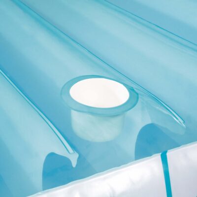 Intex 56294EU - Materassino Lounge Gonfiabile Mare Tropical, con Tettoia Parasole Removibile, PVC, Azzurro, 224x150x165 cm