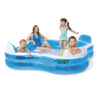 Intex 56475NP - Piscina Gonfiabile Family Quadrata, con Quattro Sedili,  Vinile, Multicolore, 229x229x66 cm