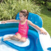 Intex 56475NP - Piscina Gonfiabile Family Quadrata, con Quattro Sedili,  Vinile, Multicolore, 229x229x66 cm