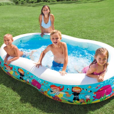 Intex 56490NP - Piscina Gonfiabile Paradise, Vinile, Multicolore, 262x160x46 cm