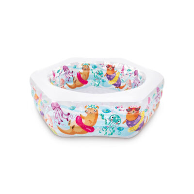 Intex 56493NP - Piscina Gonfiabile Oceano, Vinile, Multicolore,  191x178x61 cm