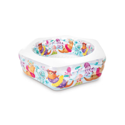 Intex 56493NP - Piscina Gonfiabile Oceano, Vinile, Multicolore,  191x178x61 cm