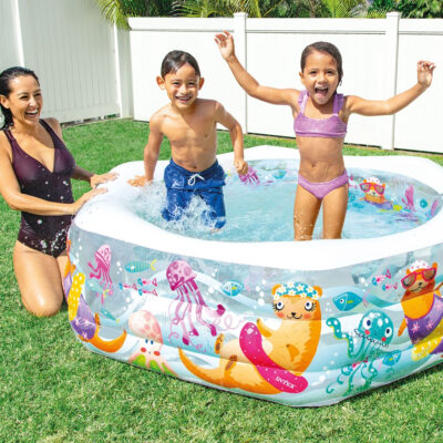 Intex 56493NP - Piscina Gonfiabile Oceano, Vinile, Multicolore,  191x178x61 cm