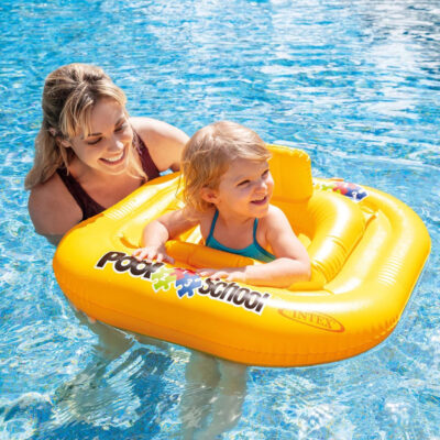 Intex 56587EU - Salvagente Mutandina Pool School Quadrato, Vinile, Giallo, 79x79 cm