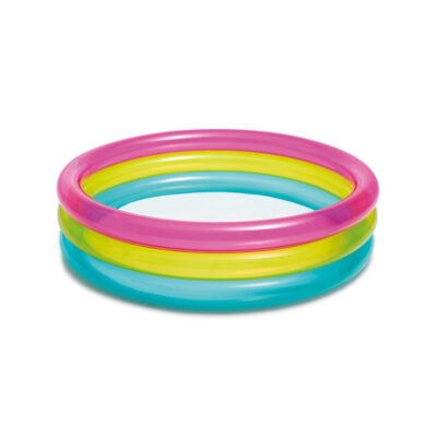 Intex 57104NP - Piscina Gonfiabile Baby Arcobaleno, Vinile, Multicolore, 86x25 cm