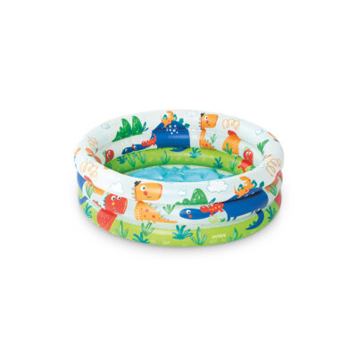 Intex 57106NP - Piscina Gonfiabile Baby Pool Assortiti, Tre anelli, Vinile, Multicolore, 61x22 cm