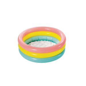 Intex 57107NP - Piscina Gonfiabile Sunset Baby, Tre Anelli, Vinile, Multicolore, 61x22 cm