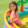 Intex 57135NP -  Piscina Gonfiabile Play Center Dinoland, Vinile, Multicolore, 302x229x112 cm