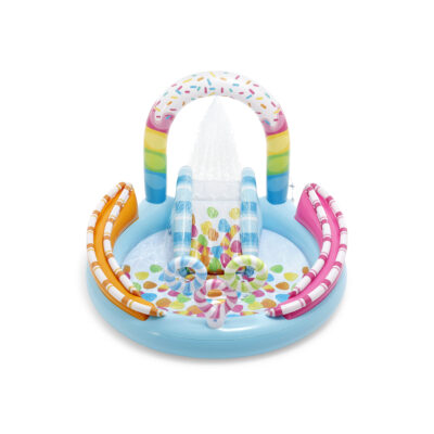 Intex 57144NP - Piscina Gonfiabile Play Center Caramella, Vinile, Multicolore, 170x168x122 cm