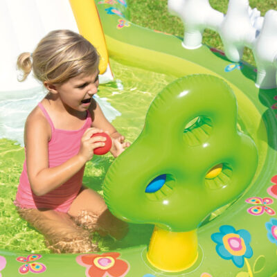 Intex 57154NP - Piscina GonfiabilePlay Center Garden, Vinile, Multicolore, 290x184x104 cm