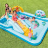 Intex 57161NP - Piscina Gonfiabile Play Center Avventure nella Giungla, Vinile, Multicolore, 244x198x71 cm