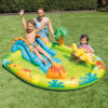 Intex 57166NP - Piscina Gonfiabile Play Center Dinosauri, Vinile, Multicolore, 191x152x58 cm