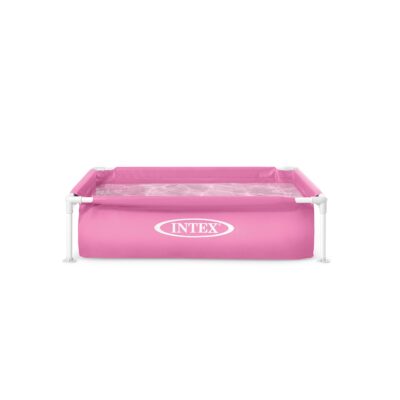 Intex 57172NP - Piscina Mini Frame Rosa, Acciaio e PVC, Rosa, 122x122x30 cm