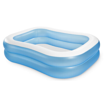 Intex 57180NP - Piscina Gonfiabile Family Rettangolare, Vinile, Multicolore, 203x152x48 cm