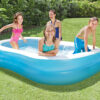Intex 57180NP - Piscina Gonfiabile Family Rettangolare, Vinile, Multicolore, 203x152x48 cm