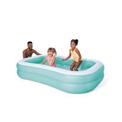 Intex 57181NP - Piscina Gongiabile Family Rettangolare, Vinile, Multicolore, 229x152x48 cm