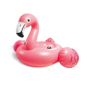 Intex 57288 - Materassino Gonfiabile Mare Isola Fenicottero Grande, Vinile, Rosa, 203x196x124 cm
