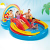Intex 57453NP - Piscina Gonfiabile Playground Arcobaleno, Vinile, Multicolore, 297x193x135 cm