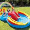 Intex 57453NP - Piscina Gonfiabile Playground Arcobaleno, Vinile, Multicolore, 297x193x135 cm