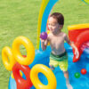 Intex 57453NP - Piscina Gonfiabile Playground Arcobaleno, Vinile, Multicolore, 297x193x135 cm