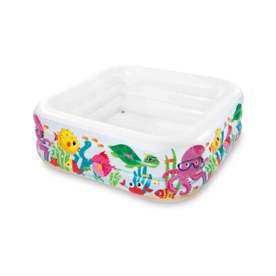 Intex 57471NP - Piscina Gonfiabile Acquario Assortiti, Vinile, Multicolore,159x159x50 cm