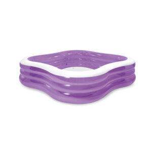 Intex 57495NP - Piscina Gonfiabile Family Quadrata, Vinile, Multicolore, 229x229x56 cm