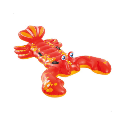 Intex 57528NP - Cavalcabile Gonfiabile Mare Aragosta, Vinile, Rosso, 213x137 cm