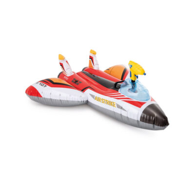 Intex 57536NP - Cavalcabile Gonfiabile Mare Aquascooter con Pistola ad Acqua, Vinile, Multicolore, 117x117 cm