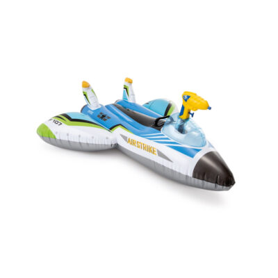 Intex 57536NP - Cavalcabile Gonfiabile Mare Aquascooter con Pistola ad Acqua, Vinile, Multicolore, 117x117 cm