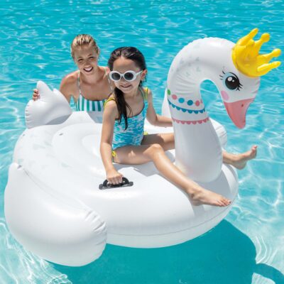 Intex 57562NP - Cavalcabile Gonfiabile Mare Cigno Maestoso, Vinile, Bianco, 142x137x99 cm