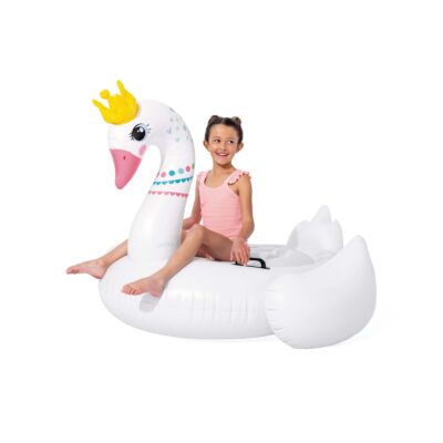 Intex 57562NP - Cavalcabile Gonfiabile Mare Cigno Maestoso, Vinile, Bianco, 142x137x99 cm