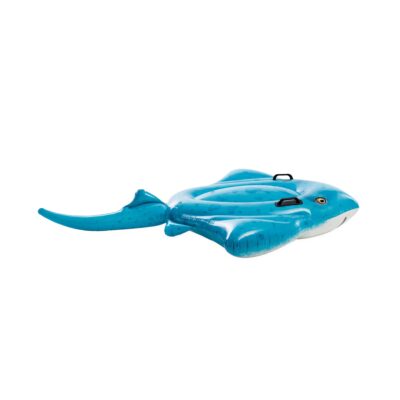 Intex 57576NP - Cavalcabile Gonfiabile Mare Manta, Vinile, Azzurro, 185x145 cm