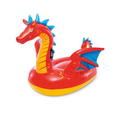 Intex 57577NP - Cavalcabile Gonfiabile Mare Drago Mistico, Vinile, Rosso, 198x173 cm
