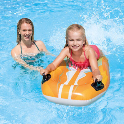 Intex 58165EU - Materassino Gonfiabile Mare Tavola Nuoto Rider Assortiti, Vinile, Multicolore, 112x62 cm